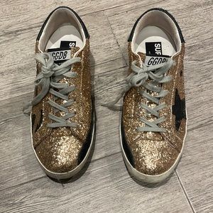 Golden goose barely worn! Glitter sneakers